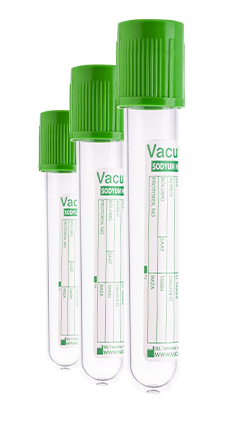 Пробірка VACUSEL з зеленою кришкою, натрій гепарин, 3 мл